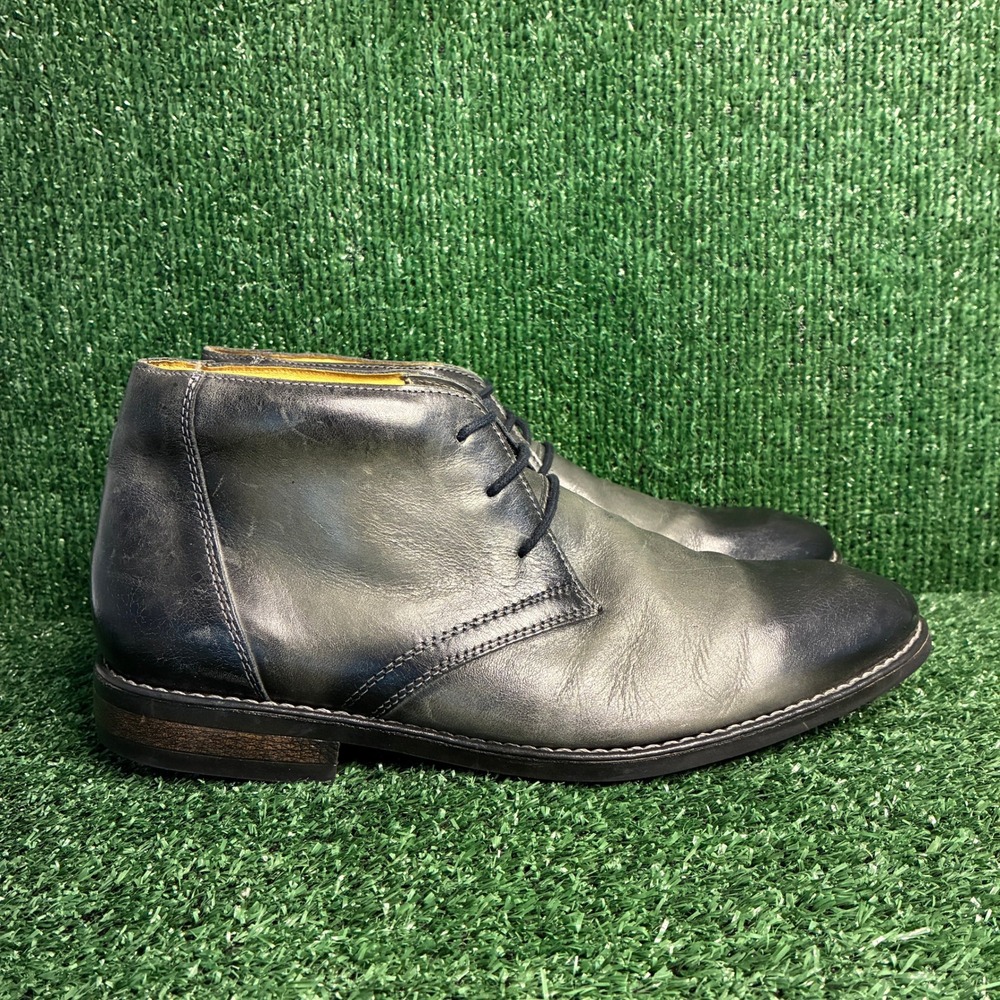 Sandro Moscoloni 16185 Leather Chukka Lace Up Dress Ankle Boot Black Mens 11 D
